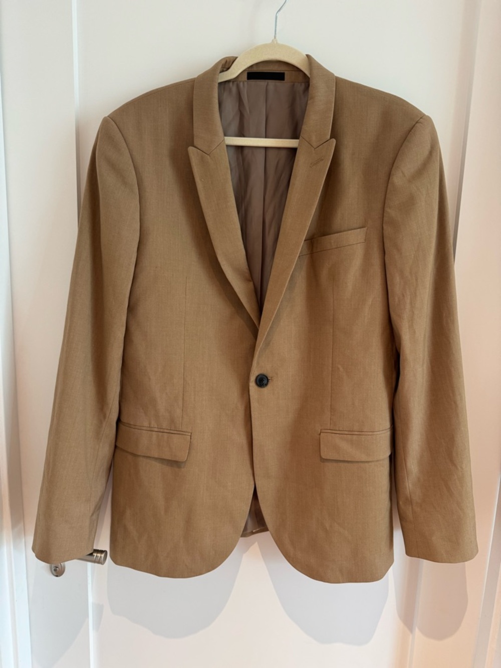 NWOT Topman Men's Tan Blazer - Classic Single-Breasted Jacket
